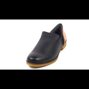 Lori Goldstein Low Ankle Slip-On Loafers Black Leather - Medium